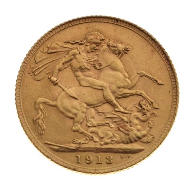 Lot 184 - George V gold sovereign, 1913