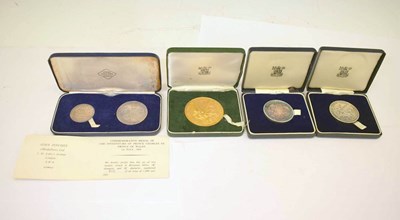Lot 233 - Collection of silver medallions commemorating the 1969 investiture of the Prince of Wales