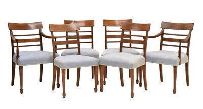 Lot 570 - Set of six early 19th century mahogany dining chairs