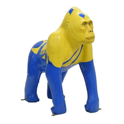Lot 300 - Ex Bristol Temple Meads Railway Station - WOW! Gorillas - (2011 Art Trail) - Goram (No.33)