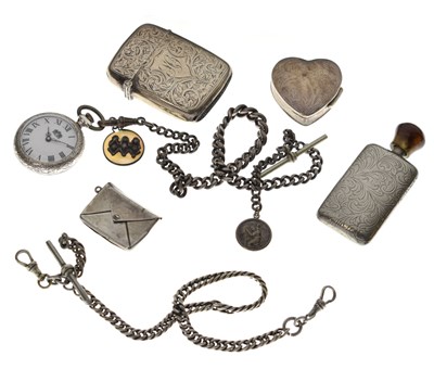 Lot 144 - Collection of silver and white metal items