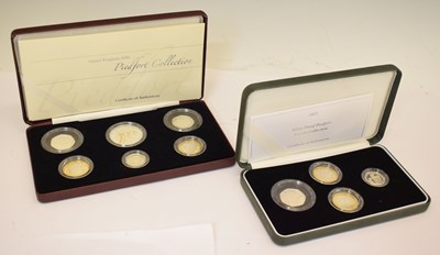 Lot 193 - Royal Mint - Elizabeth II - Two UK silver proof piedfort annual collection sets, 2005 and 2006