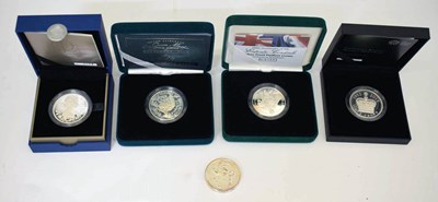 Lot 199 - Royal Mint - Elizabeth II - Five UK silver proof piedfort £5 coins