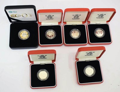 Lot 200 - Royal Mint - Elizabeth II - Six UK silver proof piedfort £1 coins