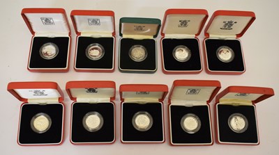 Lot 203 - Royal Mint - Elizabeth II - Ten UK silver proof piedfort £1 coins