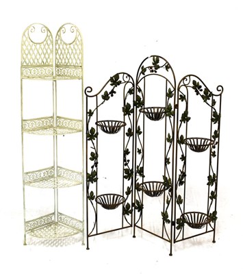 Lot 462 - Free-standing plant stand with vine decoration 137cm high