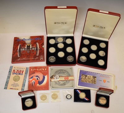 Lot 206 - Collection of commemorative world coins and medallions