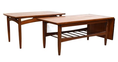 Lot 687 - G-Plan coffee table with drop-flap, 95cm wide, and another teak G-plan table