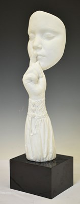 Lot 265 - John Cutrone - White bisque porcelain sculpture, 'Whisper of Silence '