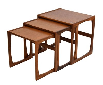 Lot 689 - G-Plan nest of three teak tables