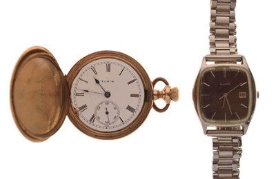 Lot 126 - Elgin - Early 20th century full hunter fob watch