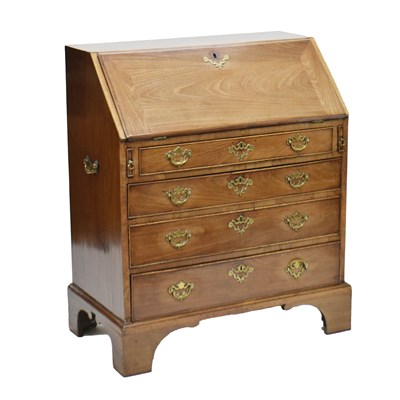 Lot 560 - George III mahogany bureau