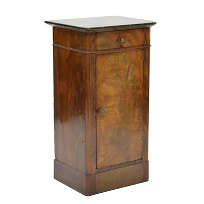 Lot 558 - French Empire mahogany bedside cabinet