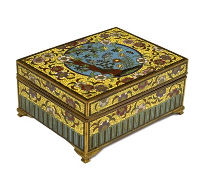 Lot 238 - Japanese cloisonné box, late Meiji or Taisho
