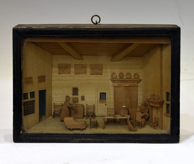 Lot 136 - 19th century Dutch carved cedar diorama in the manner of Cornelis Bavelaar