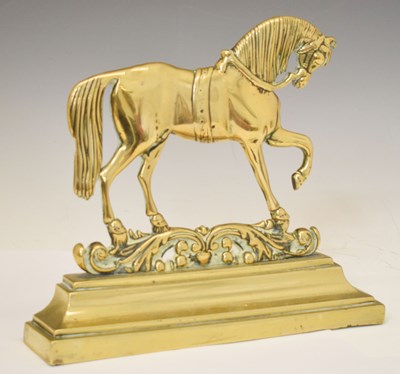 Lot 264 - Early 20th century brass horse doorstop
