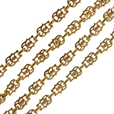 Lot 36 - Unmarked yellow metal necklace