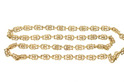 Lot 36 - Unmarked yellow metal necklace