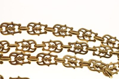 Lot 36 - Unmarked yellow metal necklace