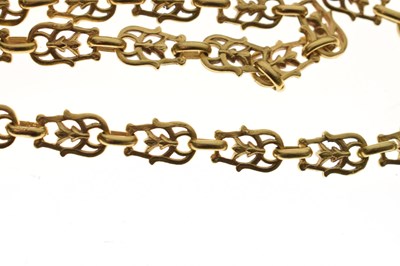 Lot 36 - Unmarked yellow metal necklace