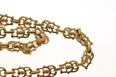 Lot 36 - Unmarked yellow metal necklace