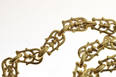 Lot 36 - Unmarked yellow metal necklace