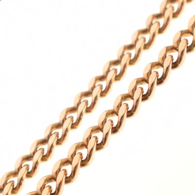 Lot 66 - Yellow metal filed curb link necklace