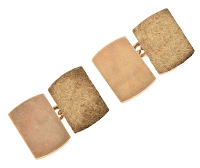 Lot 83 - Pair of 9ct gold cufflinks