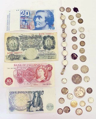 Lot 207 - Quantity of mainly GB pre 1947 silver coinage, etc
