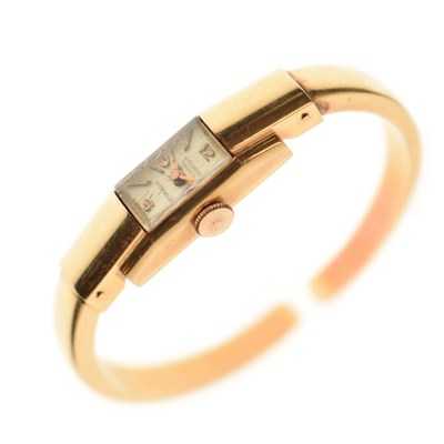 Lot 119 - Valmon - Lady's vintage 18k yellow metal bracelet watch