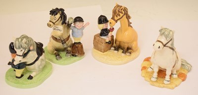 Lot 409 - Four Royal Doulton Thelwell pony figures