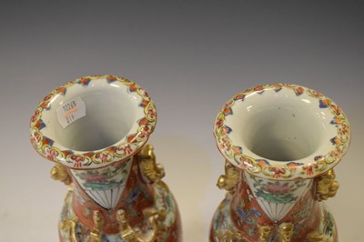Lot 364 - Pair of early 20th Century Chinese Famille Rose vases