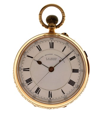 Lot 77 - Edwardian 18ct gold cased open face pocket watch, T.R. Hanby of Bradford