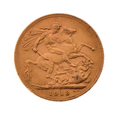 Lot 183 - George V gold sovereign, 1913