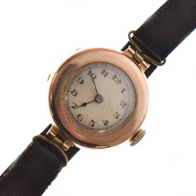 Lot 121 - Early 20th century lady's 9ct gold cased cocktail watch