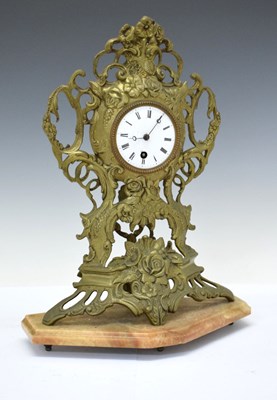 Lot 382 - 19th Century French cast brass mantel clock