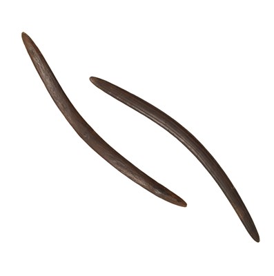 Lot 159 - Two Australian Aboriginal (First Peoples) stone carved boomerangs