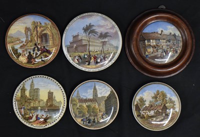 Lot 371 - Collection of six Pratt ware type pot lids