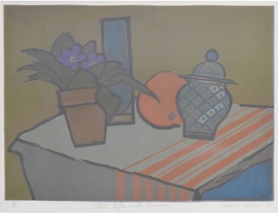 Lot 472 - Dawn Sidoli (1933-2022) - Signed limited edition print - 'Still life with orange'