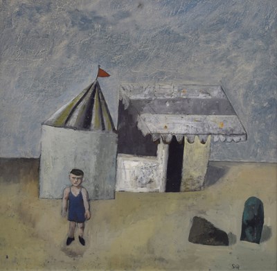 Lot 319 - Simon Quadrat (b. 1946) - Oil on board - 'Strong Boy'