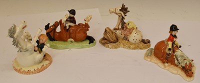 Lot 406 - Four Royal Doulton Thelwell pony figures