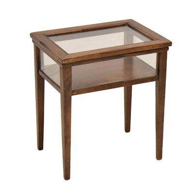 Lot 557 - Beech framed bijouterie or vitrine table of small proportions