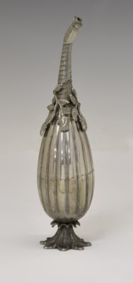 Lot 99 - 20th century white-metal rose water sprinkler