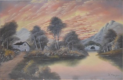 Lot 490 - Early 20th century British school - Oil on board - Rural landscape