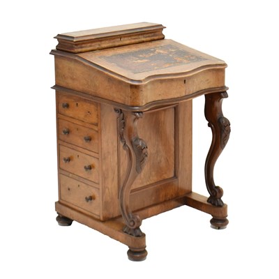 Lot 555 - Victorian mahogany Davenport