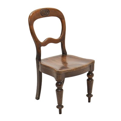 Lot 505 - Bristol and Exeter Railway (B&ER) - Victorian oak balloon back chair