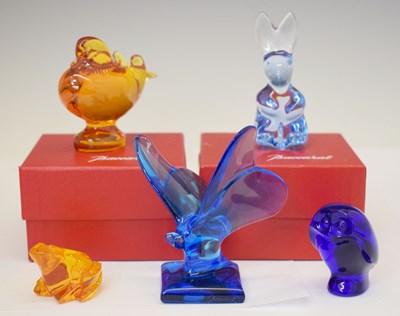 Lot 402 - Baccarat - Collection of coloured glass animals