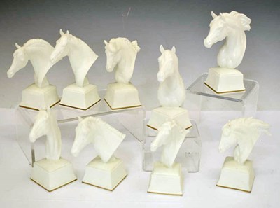 Lot 417 - Royal Worcester - Nine 'Equine Studies' busts