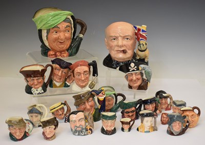 Lot 416 - Royal Doulton - Winston Churchill and other character jugs