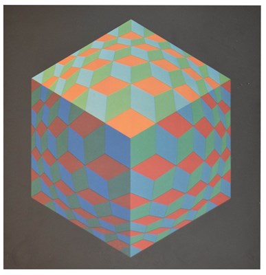 Lot 476 - After Victor Vasarely (1906-1997) - Circa 1970s print - ‘Hat IV’